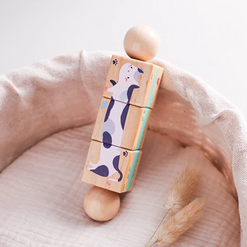 Wooden Baby Spin & Match Rattle