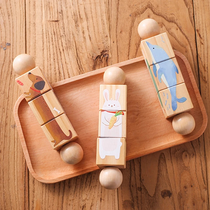 Wooden Baby Spin & Match Rattle