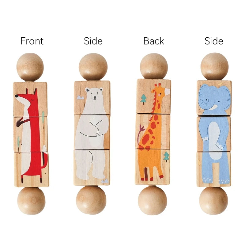 Wooden Baby Spin & Match Rattle