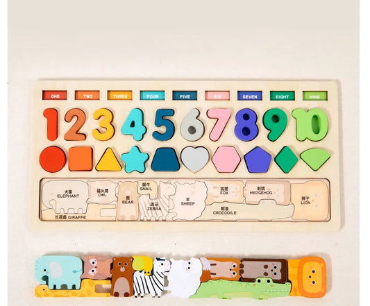 Montessori Wooden Fishing & Matching Board
