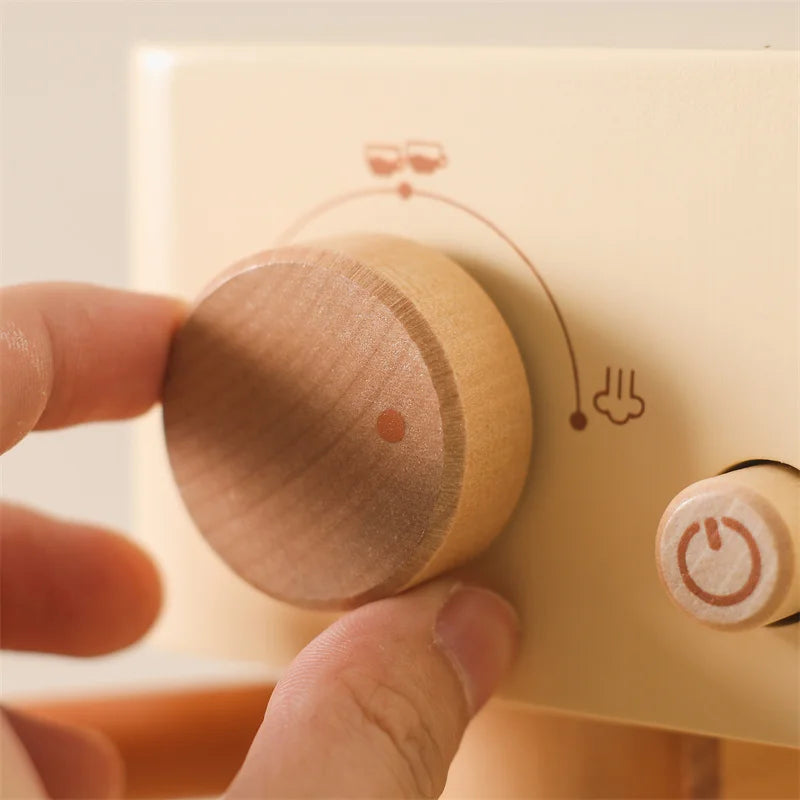 Children's Scandinavian Wooden Coffee Machine Montessori Set