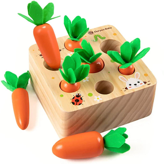 Children's Wooden Carrot Sizing Block