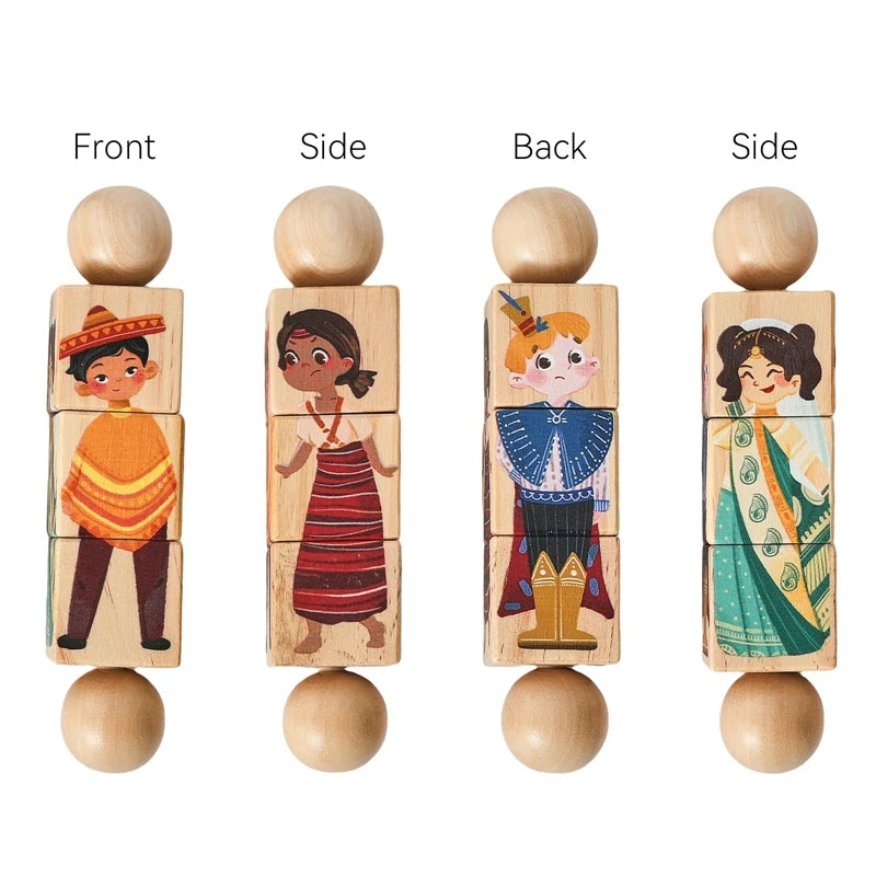 Wooden Baby Spin & Match Rattle