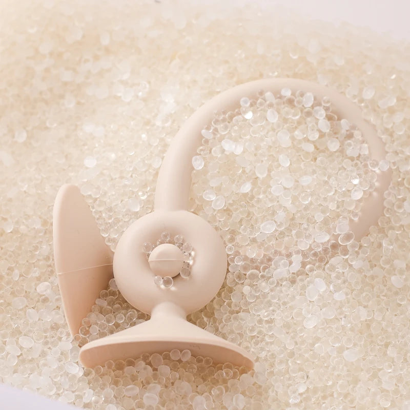 Silicone Teether with Wooden Rings