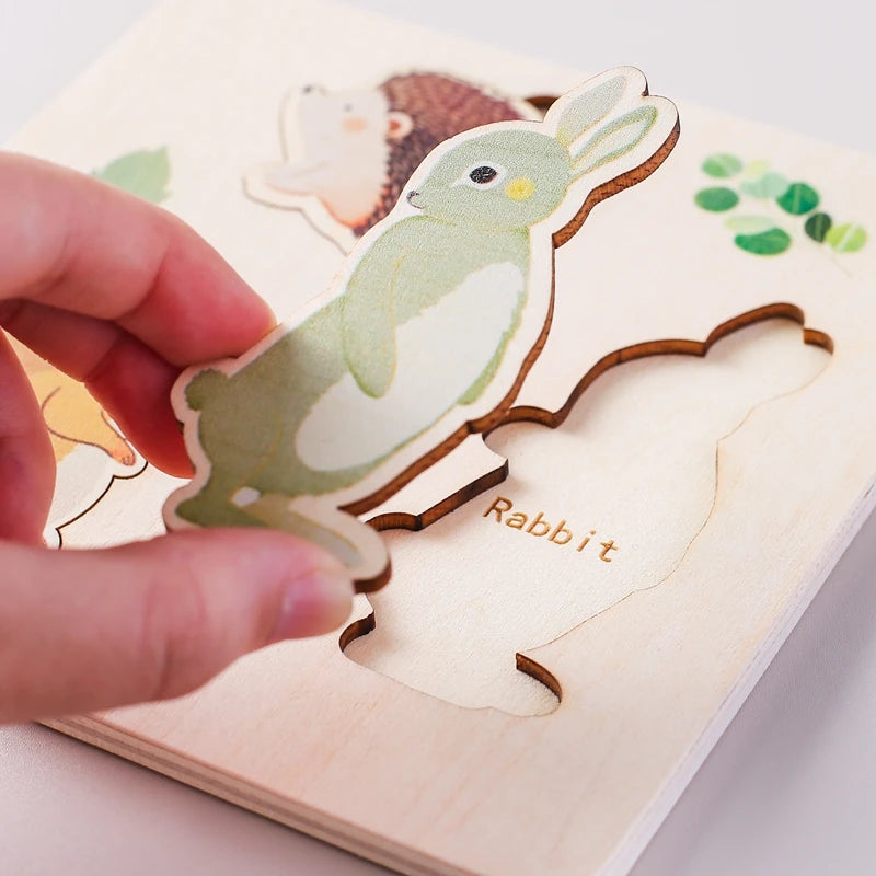 Woodland 3-Piece Wooden Peg Puzzle