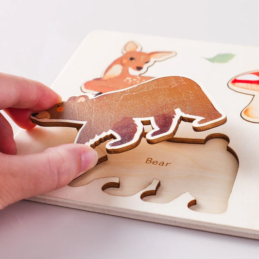 Forest 3-Piece Wooden Peg Puzzle