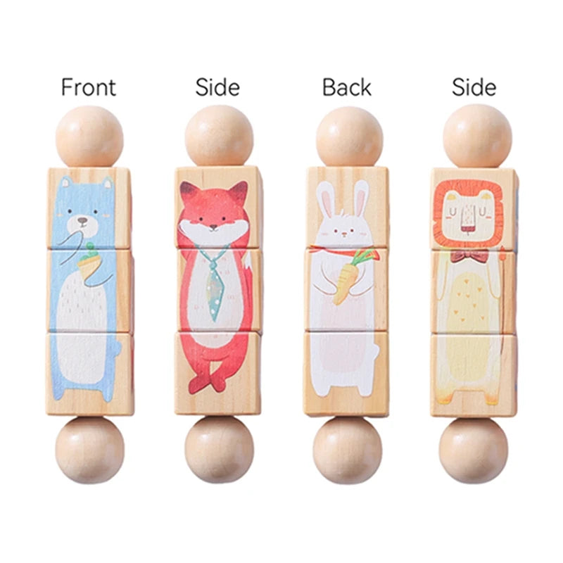 Wooden Baby Spin & Match Rattle