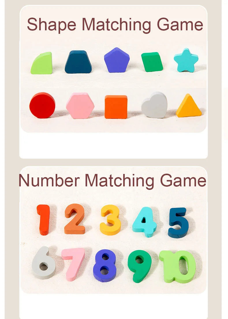 Montessori Wooden Fishing & Matching Board