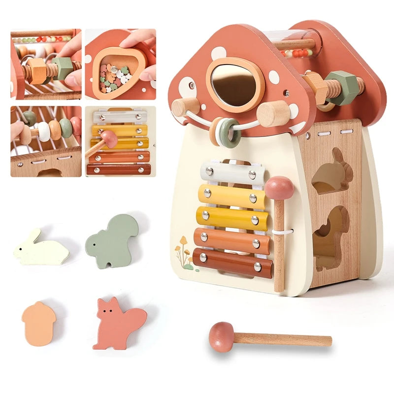 Children's Wooden Woodland Mushroom Castle