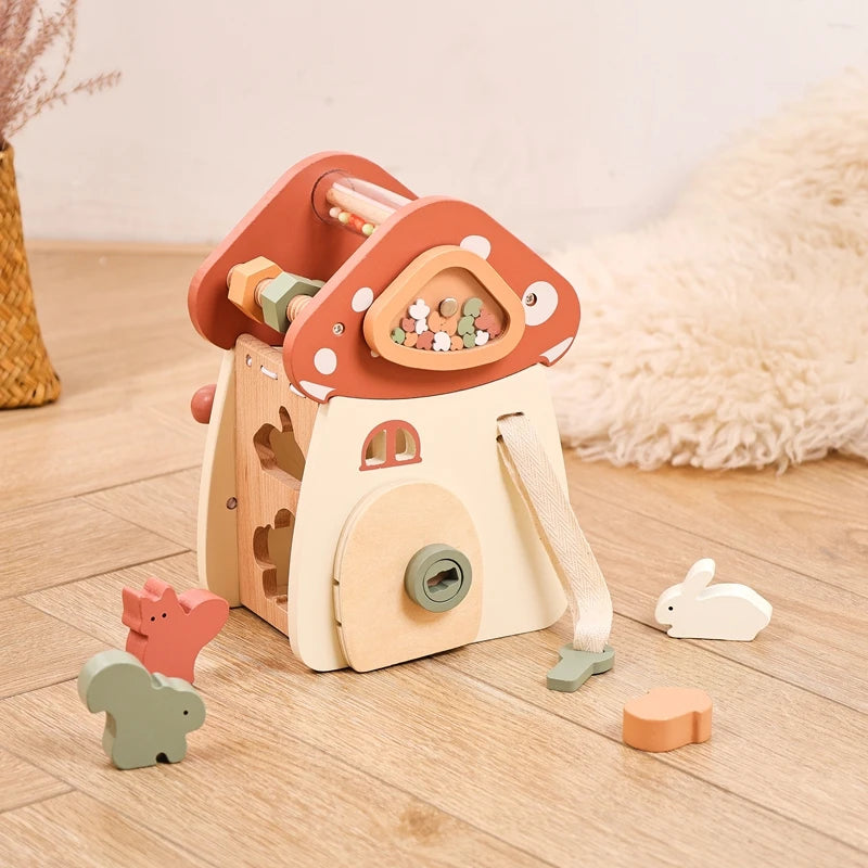 Children's Wooden Woodland Mushroom Castle