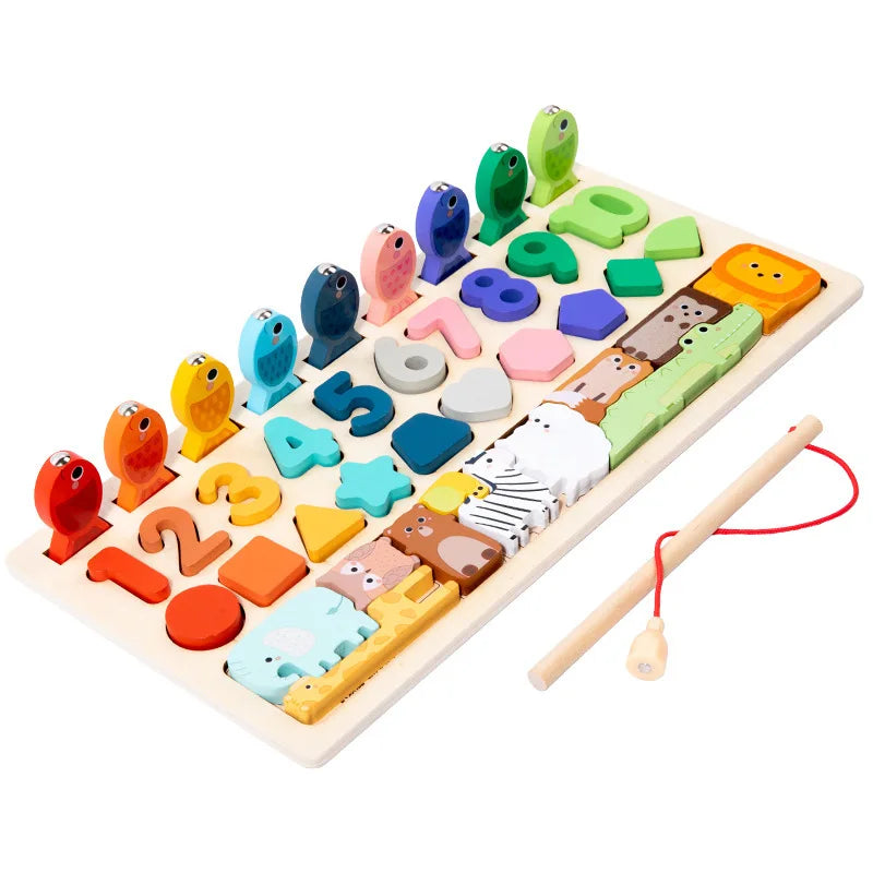 Montessori Wooden Fishing & Matching Board