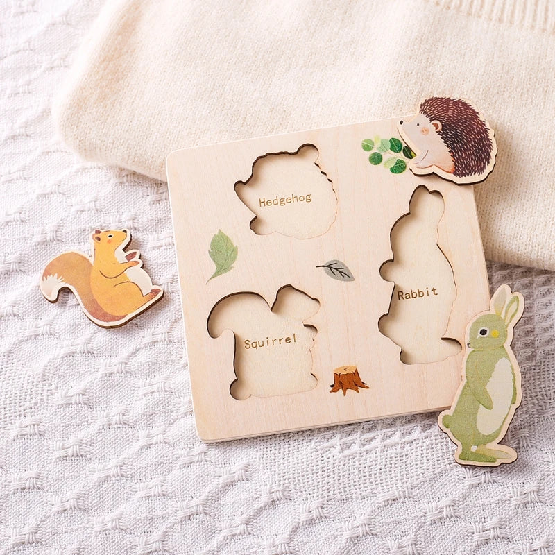 Woodland 3-Piece Wooden Peg Puzzle