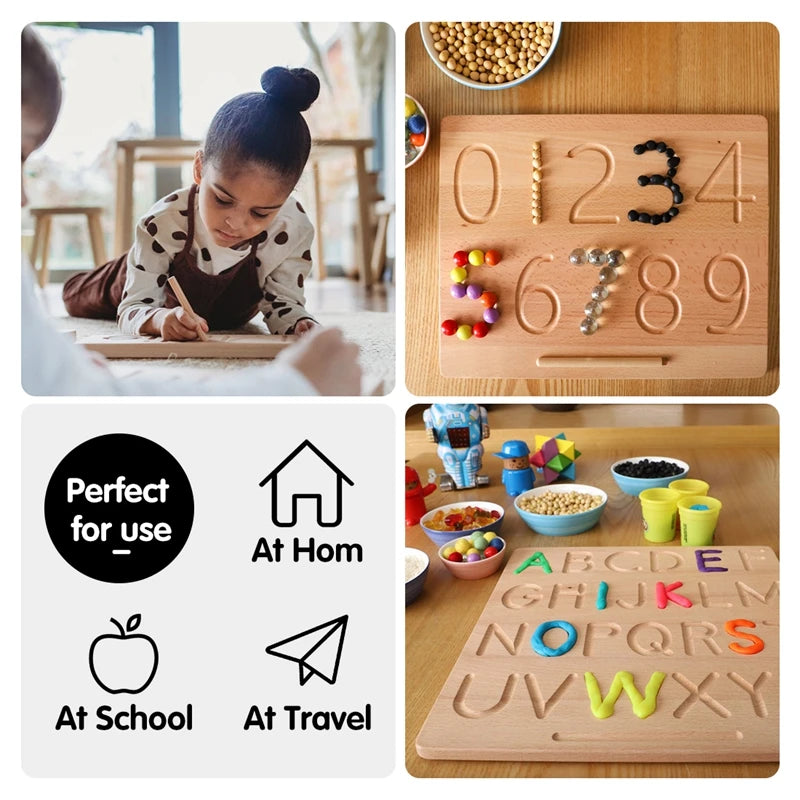 Montessori Number Matching Wooden Board Baby