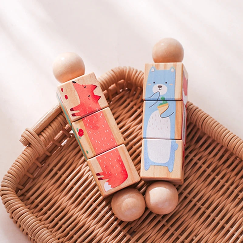 Wooden Baby Spin & Match Rattle