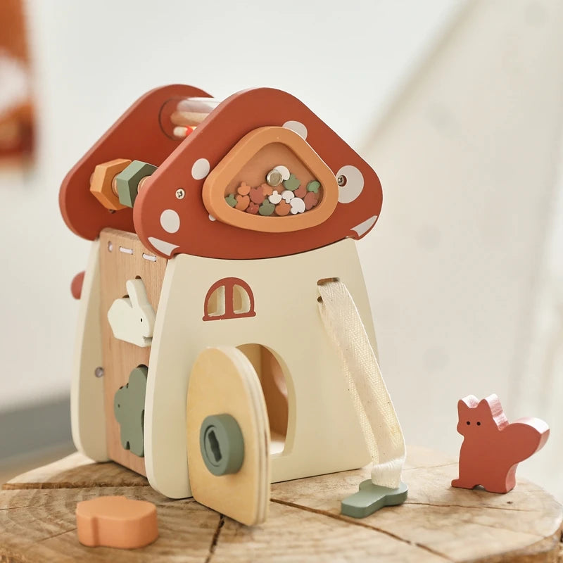 Children's Wooden Woodland Mushroom Castle