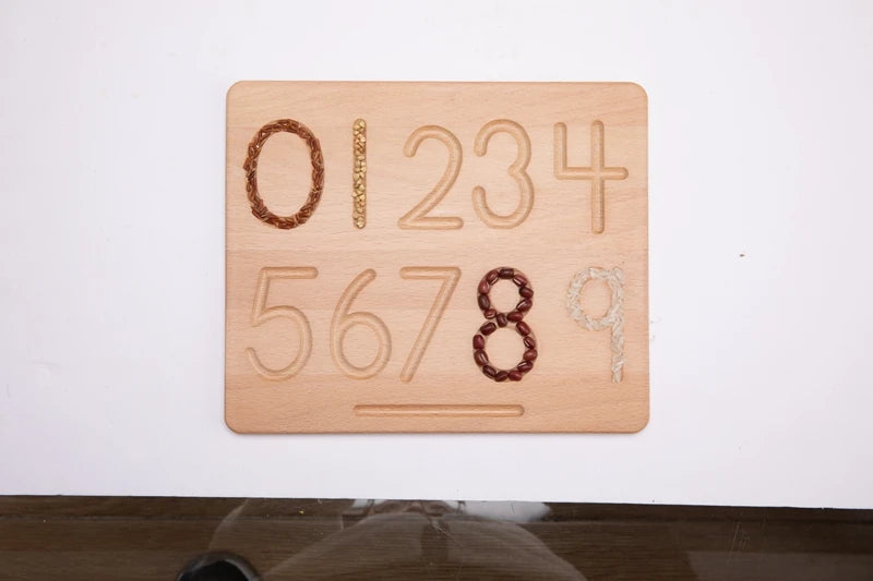 Montessori Number Matching Wooden Board Baby
