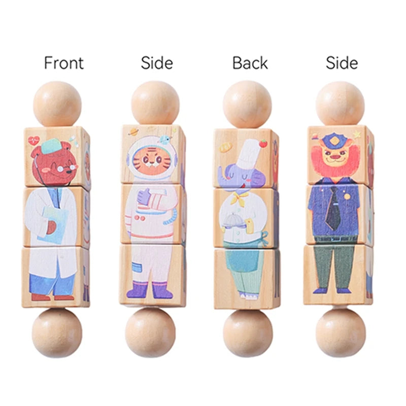 Wooden Baby Spin & Match Rattle