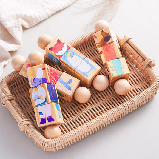 Wooden Baby Spin & Match Rattle