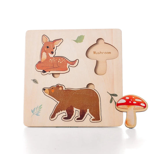 Forest 3-Piece Wooden Peg Puzzle