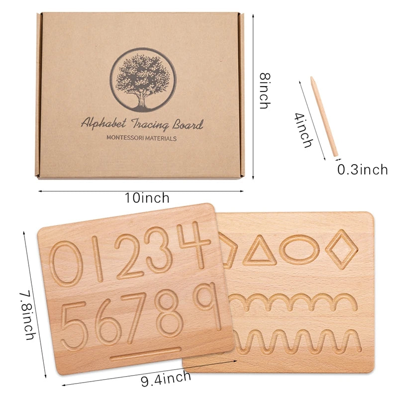 Montessori Number Matching Wooden Board Baby