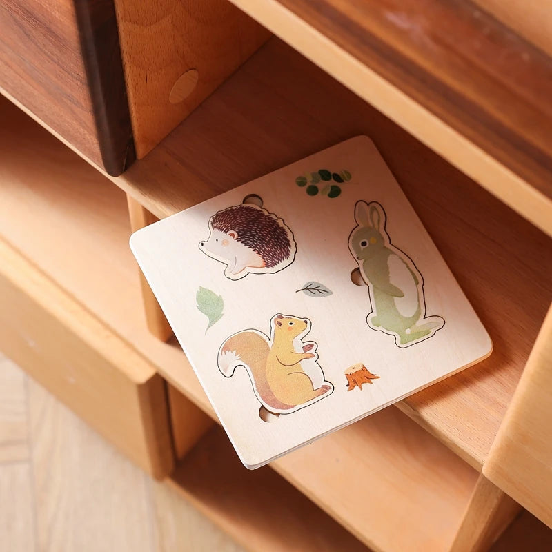 Woodland 3-Piece Wooden Peg Puzzle