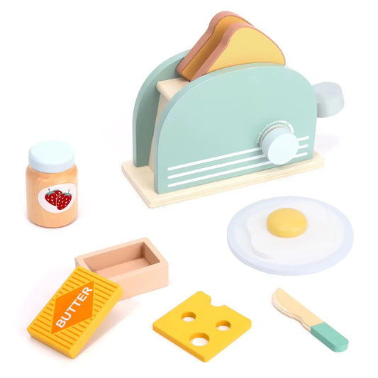 Children's Wooden Toaster Set
