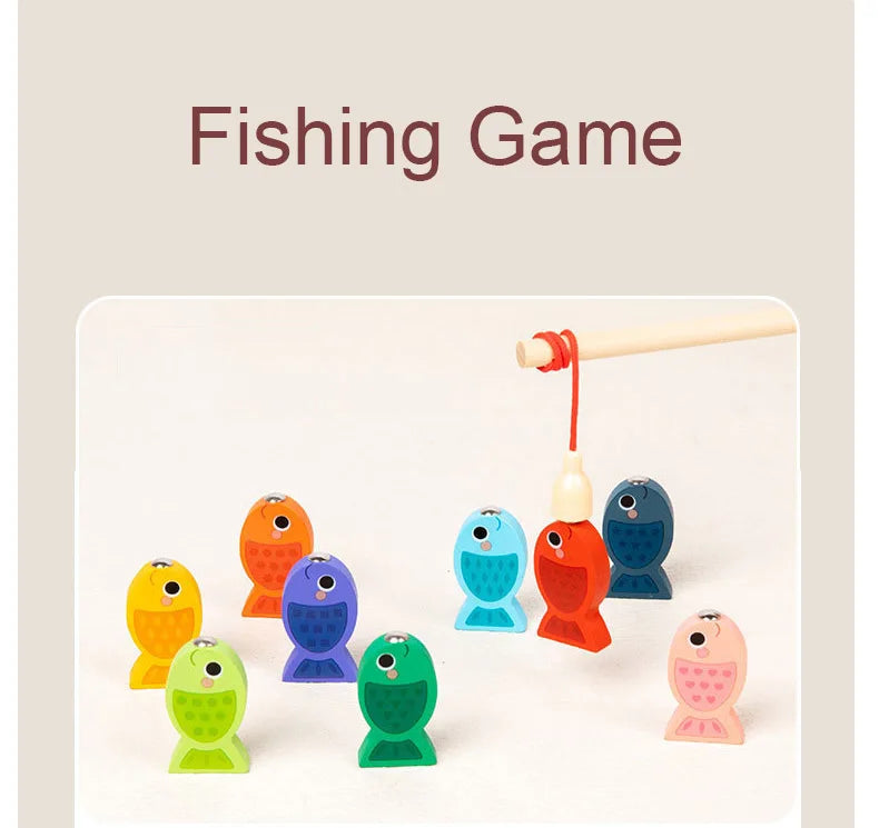 Montessori Wooden Fishing & Matching Board