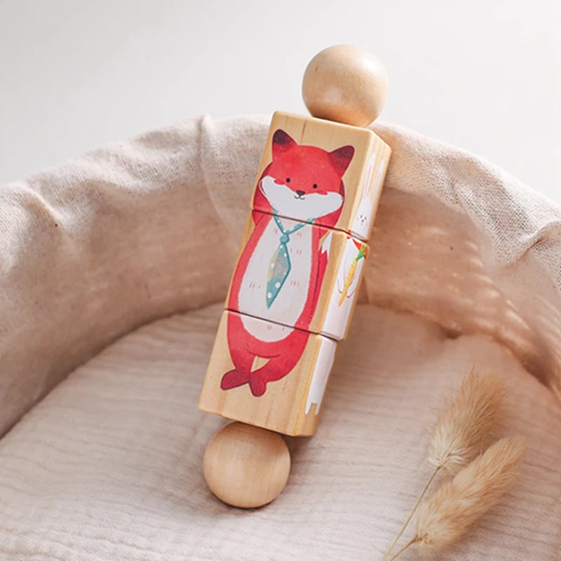Wooden Baby Spin & Match Rattle