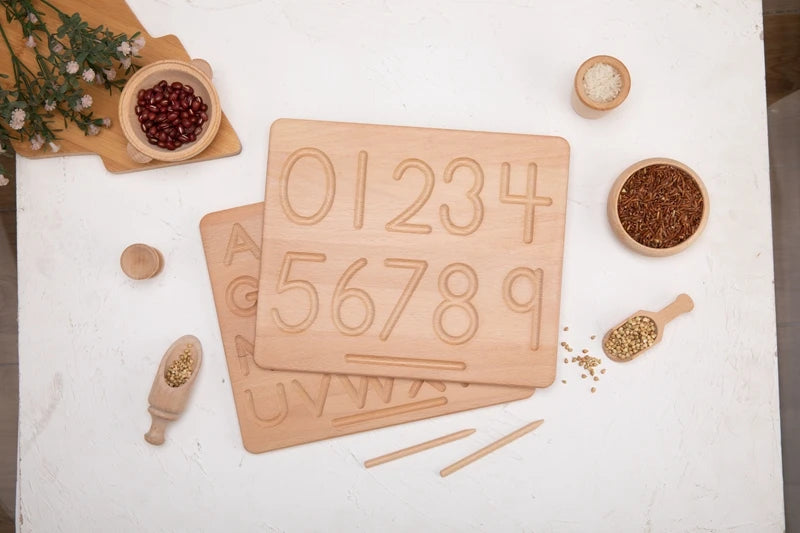 Montessori Number Matching Wooden Board Baby