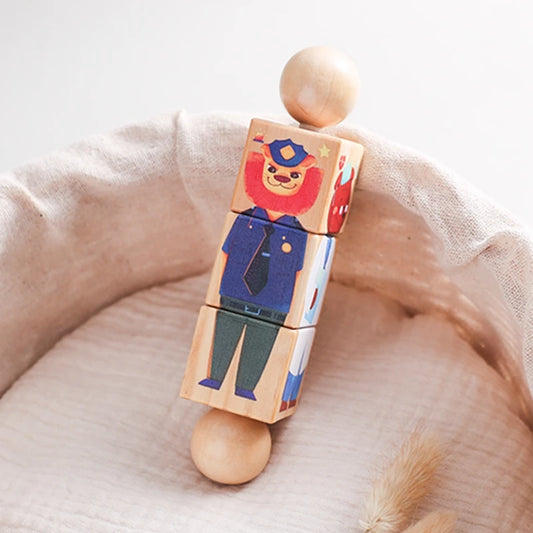 Wooden Baby Spin & Match Rattle
