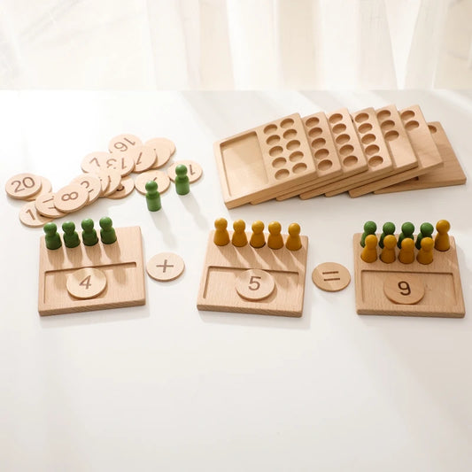 Montessori Number Matching Wooden Board Baby