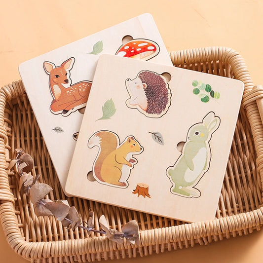 Woodland 3-Piece Wooden Peg Puzzle
